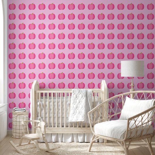 roze baby meisje pompoen behang (Kinderen)
