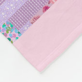 Roze Baby Meisje  Quilt Design Custom Name Fleece Deken (Hoek)
