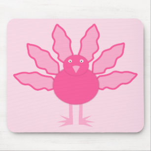 Roze Baby Meisje Thanksgiving Turkije Muismat