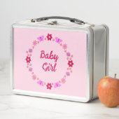 Roze Baby Meisje Vlinders en Bloemen Custom (In situ)