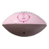 Roze Baby Meisje Vlinders en Bloemen Custom American Football (Gedraaid 270)