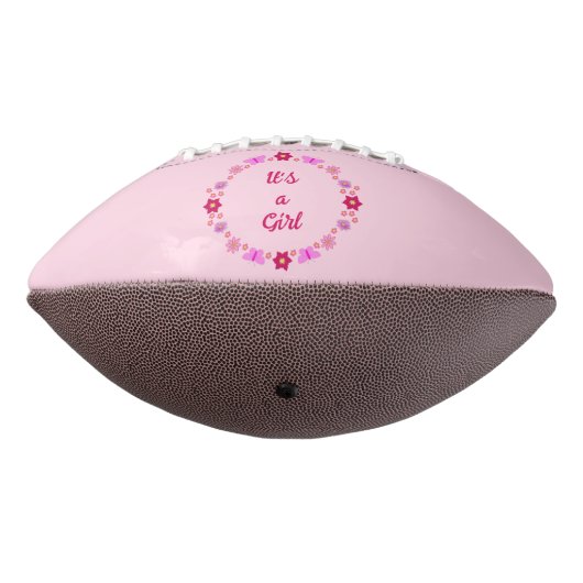 Roze Baby Meisje Vlinders en Bloemen Custom American Football (Gedraaid 270)