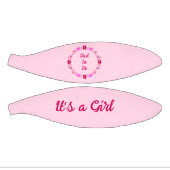 Roze Baby Meisje Vlinders en Bloemen Custom Basketbal (Panelen)