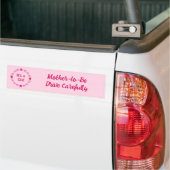 Roze Baby Meisje Vlinders en Bloemen Custom Bumpersticker (Op Truck)
