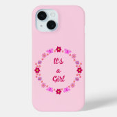 Roze Baby Meisje Vlinders en Bloemen Custom Case-Mate iPhone Case (Achterkant)