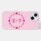 Roze Baby Meisje Vlinders en Bloemen Custom Case-Mate iPhone Case (Achterkant (horizontaal))