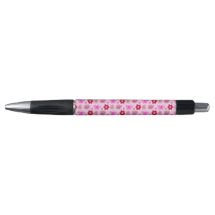 Roze Baby Meisje Vlinders en Bloemen Patroon Pen