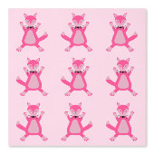 roze baby meisje vos behang (Voorkant)