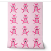 roze baby meisje vos behang (Afrollen)