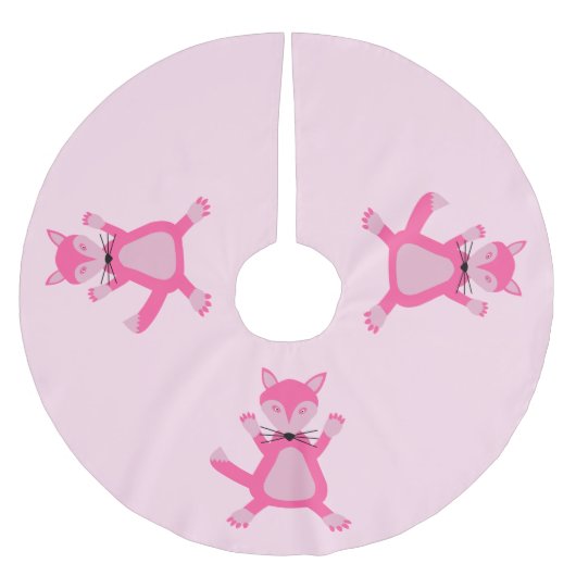 roze baby meisje vos kerstboom rok (Voorkant)