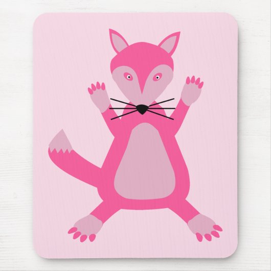  roze baby meisje vos muismat (Voorkant)