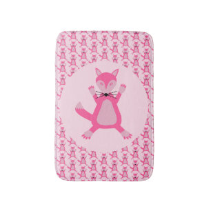  roze baby meisje vos patroon badmat