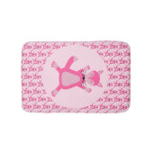  roze baby meisje vos patroon badmat (Voorkant)