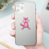  roze baby meisje vos sticker (Telefoon)