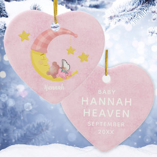 Roze  Baby met kerstmis verloren Keramisch Ornament