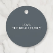  roze Baby met koude buitenste kerstklep Bedankjes Labels (Achterkant)