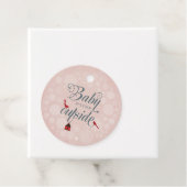  roze Baby met koude buitenste kerstklep Bedankjes Labels (In situ)