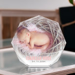 Roze Baby-naam Fotoblokken<br><div class="desc">Eenvoudig en chic full-bleed fotoontwerp. Heb je een aangepaste kleur nodig? Stuur ons een bericht naar heartlockedstudio@gmail.com en wij zullen u graag helpen!</div>