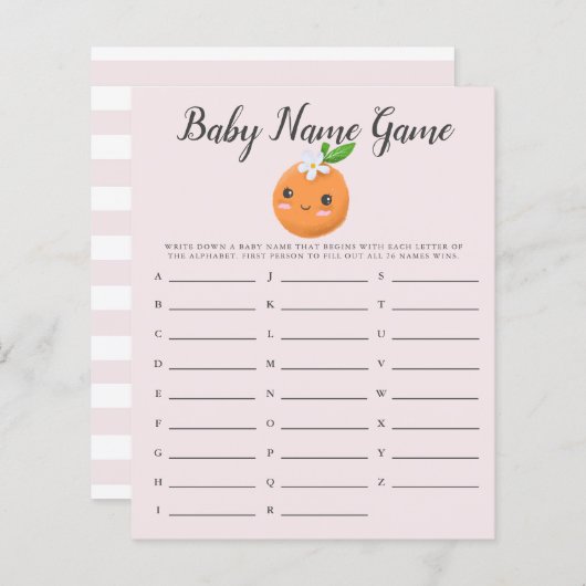 Roze Baby naam schoenenspel (Voorkant / Achterkant)