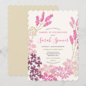 Roze Baby Naming/Simchat Bat Kaart (Voorkant / Achterkant)