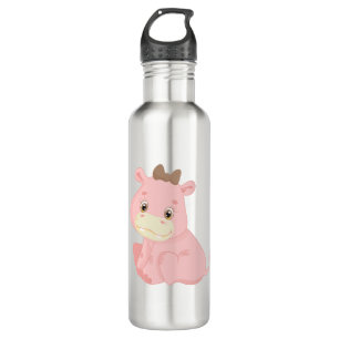 Roze Baby Nijlpaard Waterfles