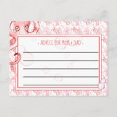 Roze Baby Octopus Baby shower Adviseur voor moeder Briefkaart (Achterkant)