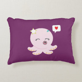 Roze Baby octopus Decoratief Kussen