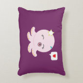 Roze Baby octopus Decoratief Kussen (Voorkant(Verticaal))