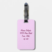 roze baby olifant bagagelabel (Achterkant verticaal)