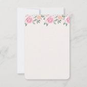 Roze Baby Olifant en Rozen Border Save The Date (Achterkant)