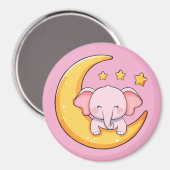 Roze baby-olifant magneet (Voorkant / Achterkant)