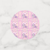 Roze Baby olifant met duif en dwarslaesie Confetti (Kleine voorkant)