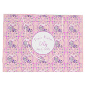 Roze Baby olifant met duif en dwarslaesie Groot Cadeauzakje (Achterkant)