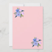 Roze Baby olifant met duif en dwarslaesie Kaart (Achterkant)