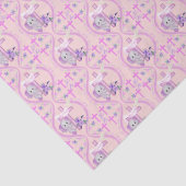 Roze Baby olifant met duif en dwarslaesie Tissuepapier (Detail)