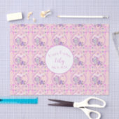 Roze Baby olifant met duif en dwarslaesie Tissuepapier (Craft)