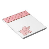 Roze Baby Olifant Notitieblok (Schuin)