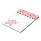 Roze Baby Olifant Notitieblok (Linkerzijde)