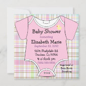 Roze Baby outfit Shower Kaart (Voorkant)