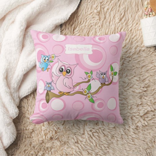 Roze Baby Owl Kussen (Deken)