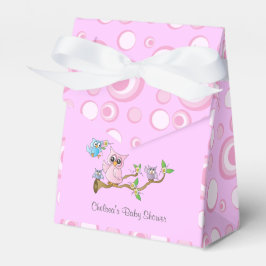 Roze Baby Owl | Shower Theme Bedankdoosjes