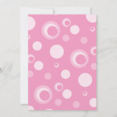 Roze Baby Owl | Shower Theme Kaart (Achterkant)