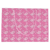 Roze Baby Polka Dotted Whale Groot Cadeauzakje (Achterkant)