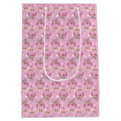 Roze Baby Polka gedopte struikgewas Medium Cadeauzakje (Achterkant)