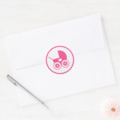 Roze Baby Pram Icon Sticker Sheet (Envelop)