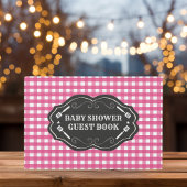 Roze Baby Q Barbeque Rustiek Baby shower Gastenboek