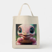 Roze Baby schildpad kruidenier Tas (Achterkant)