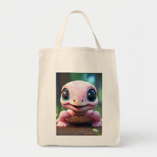 Roze Baby schildpad kruidenier Tas