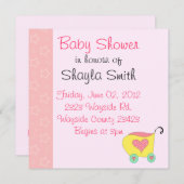 Roze Baby-schoeisel Kaart (Voorkant / Achterkant)