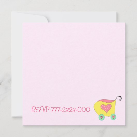 Roze Baby-schoeisel Kaart (Achterkant)